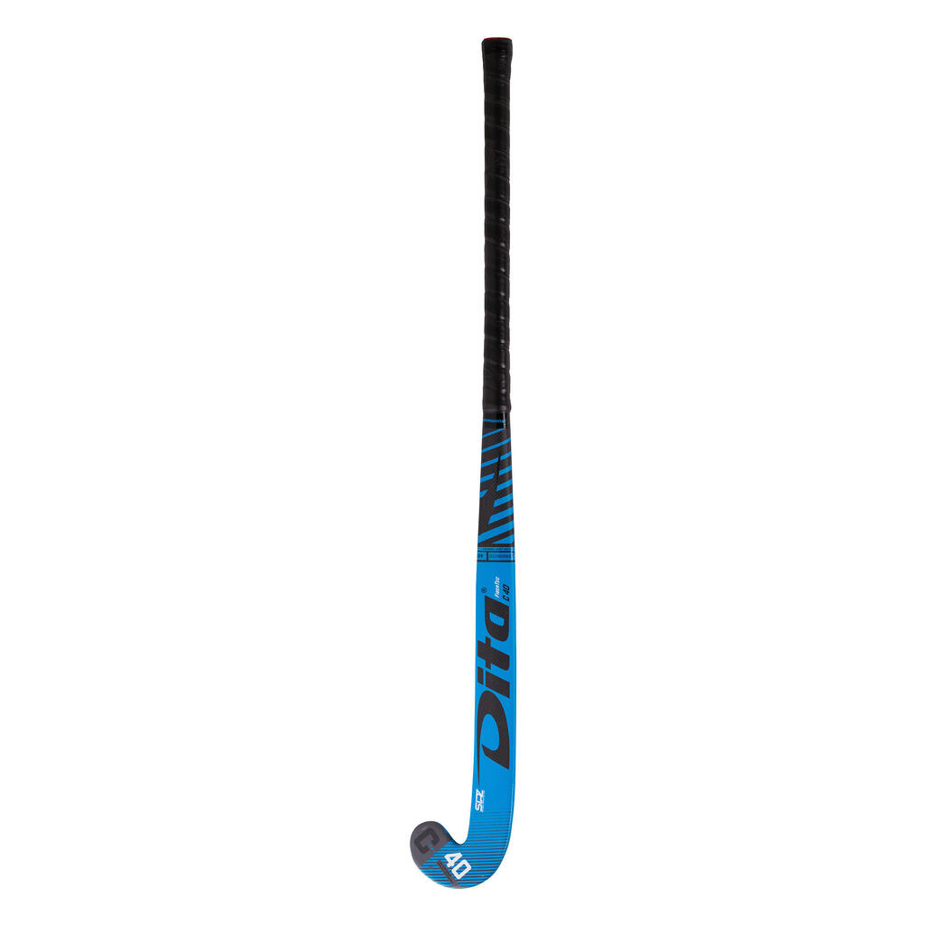 Intermediate 40% Carbon Mid Bow Field Hockey Stick FiberTecC40 - Blue