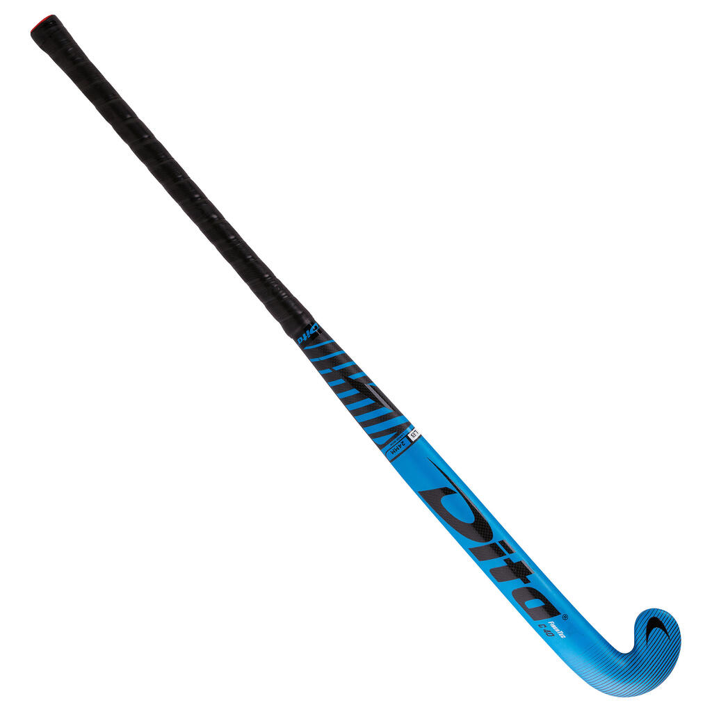 Feldhockeyschläger FiberTecC40 LB 40% Carbon Fortgeschrittene blau/schwarz