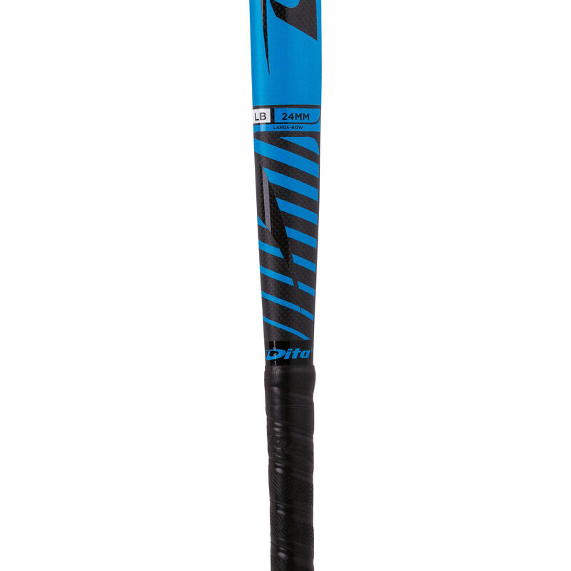 Stick de Hóquei em Campo de Nível Intermédio FiberTecC40 Low Bow 40% Carbono Adulto Azul/Preto