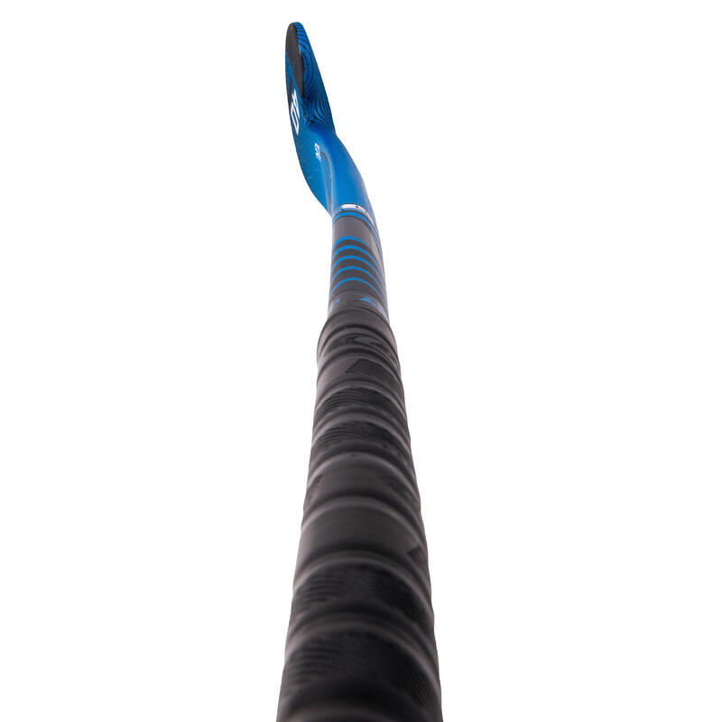 Stick de Hóquei em Campo de Nível Intermédio FiberTecC40 Low Bow 40% Carbono Adulto Azul/Preto