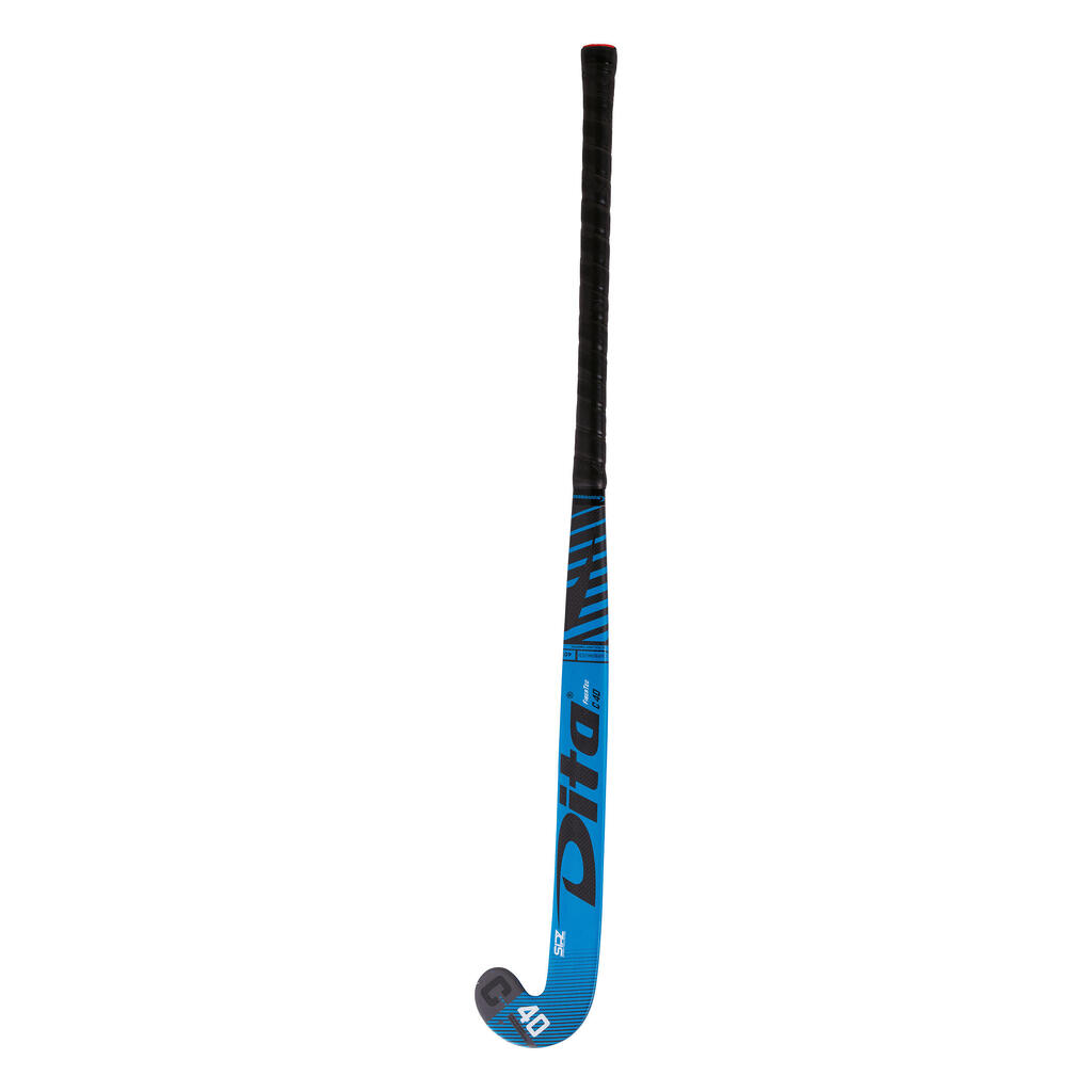 Feldhockeyschläger FiberTecC40 LB 40% Carbon Fortgeschrittene blau/schwarz