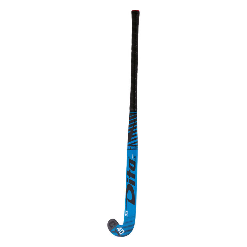 Stick de hockey/gazon adulte confirmé low bow 40% carbone FiberTecC40 bleu noir