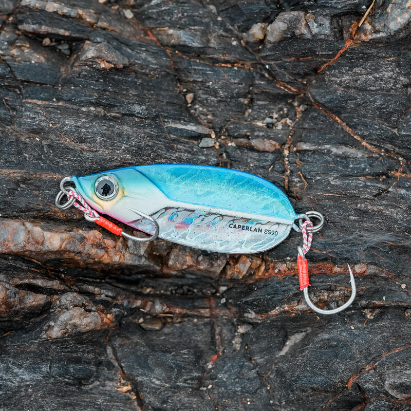 Amostra para Pesca com Jig Biastos Slow 90g Azul Fosforescente