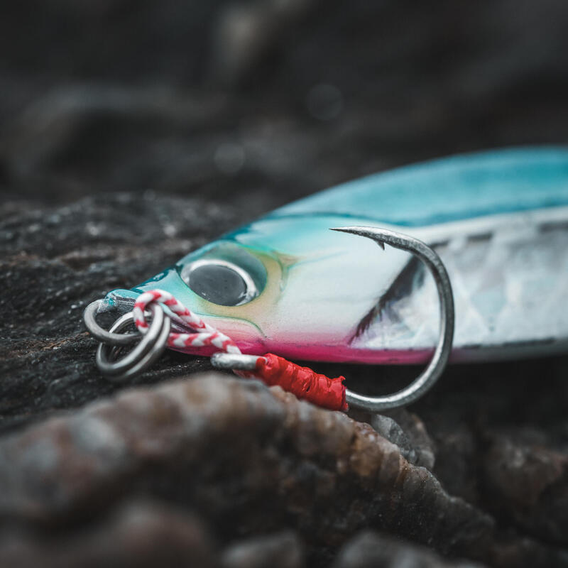 Amostra para Pesca com Jig Biastos Slow 90g Azul Fosforescente
