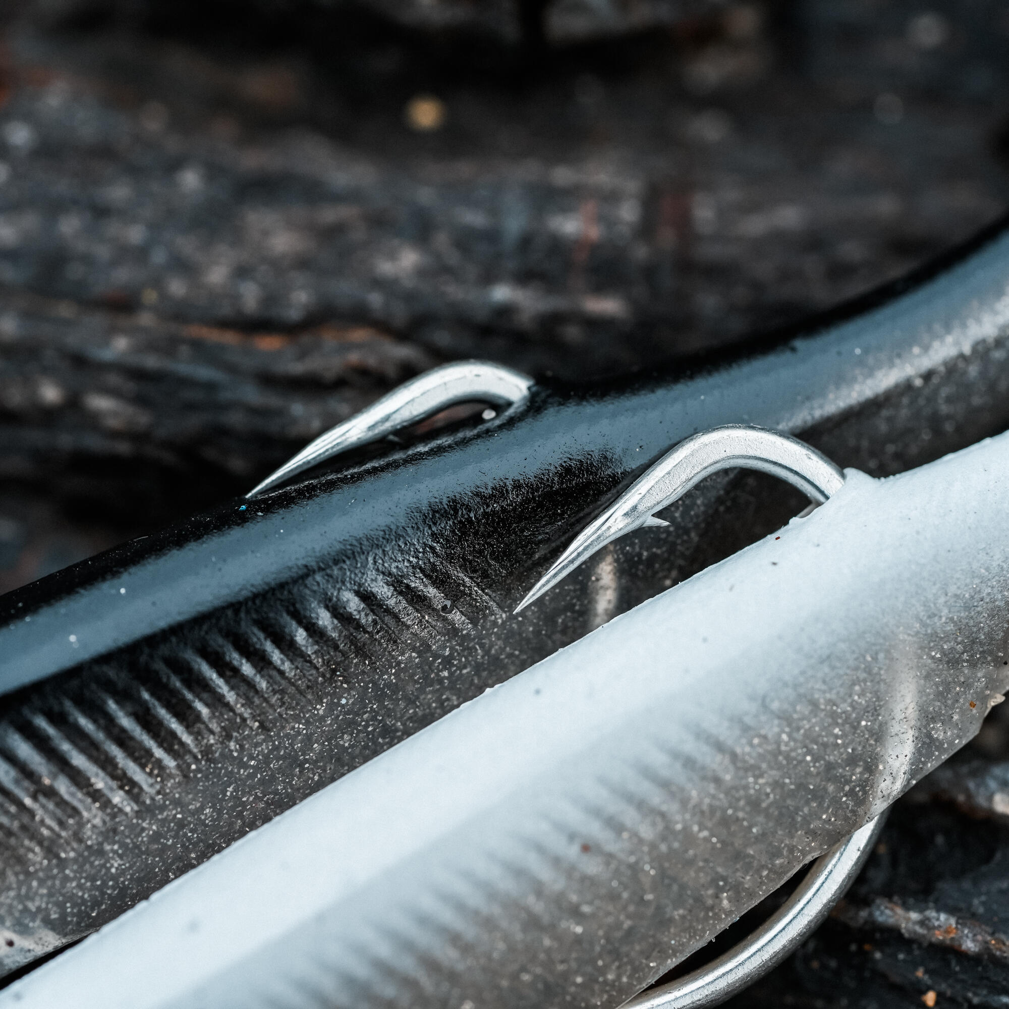 Set softbaits voor zeevissen Ancho 120 Texas shad zwarte rug/witte rug 12 g 5/11