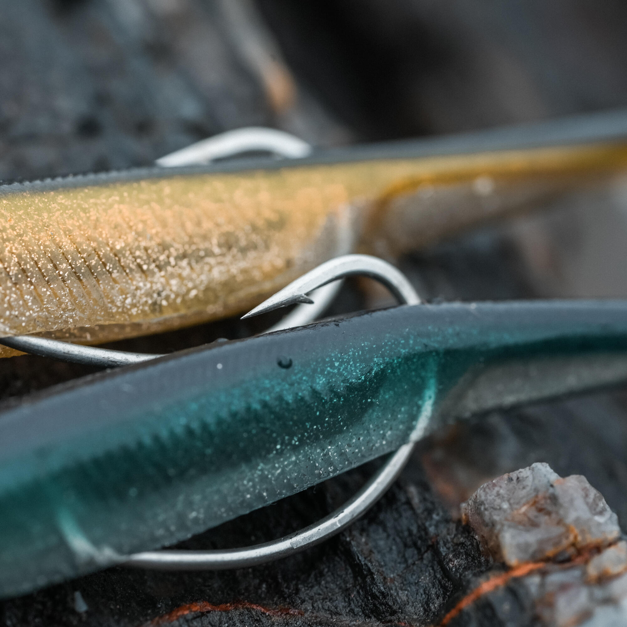 COMBO shad texan anchois ANCHO 70 6gr AYU/BLEU pêche en mer 6/12