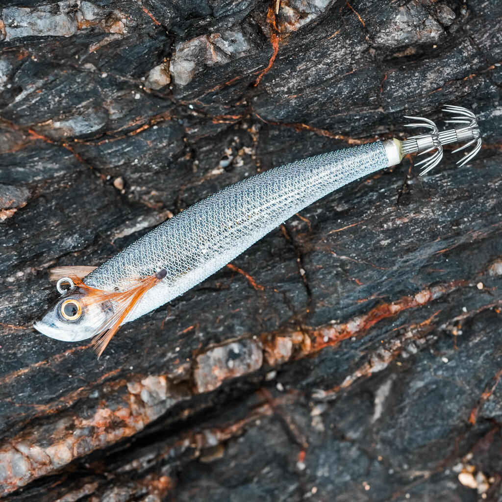 Greitai skęstanti blizgė „Typ run ebifish 3.0/120“ kalmarų žvejybai, kefalė