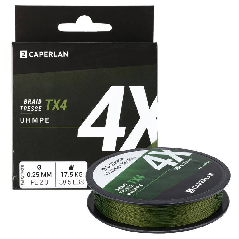 LURE FISHING BRAIDED LINE TX4 300 M - KHAKI