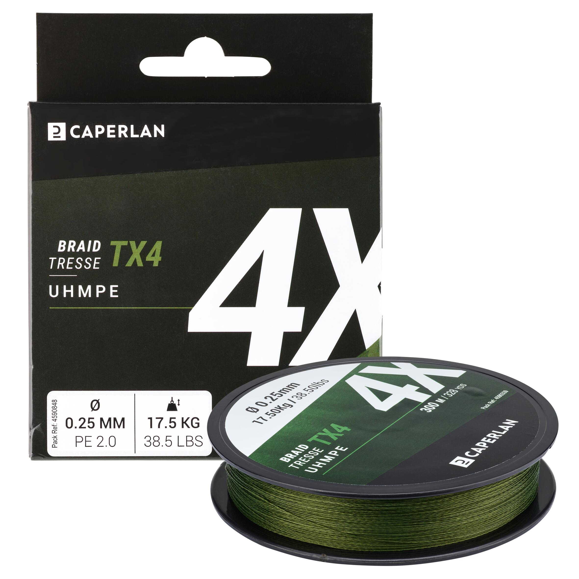 LURE FISHING BRAIDED LINE TX4 300 M - KHAKI 1/3