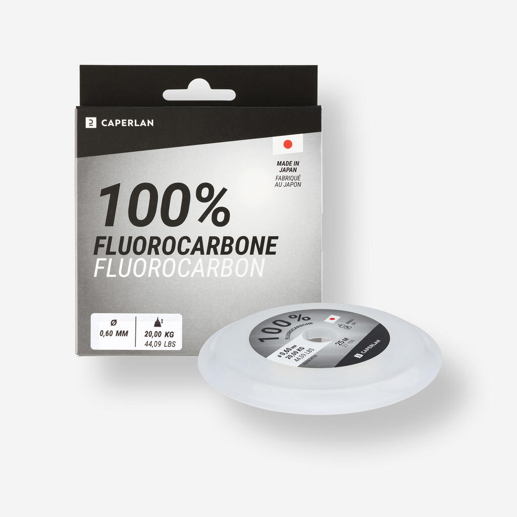 FIL DE PÊCHE FLUOROCARBONE 100% 25M