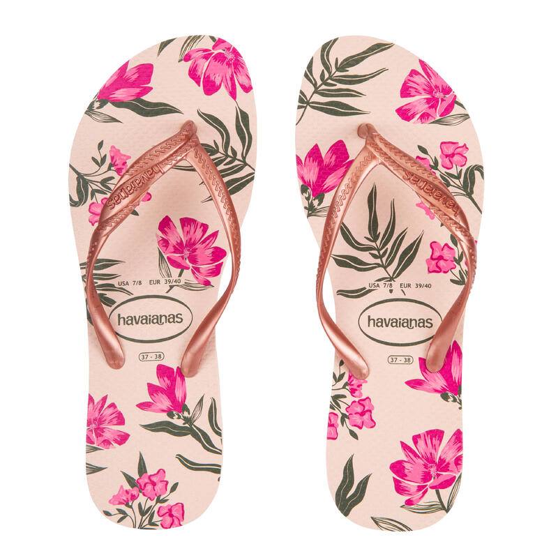 TONGS FEMME Floral Rose