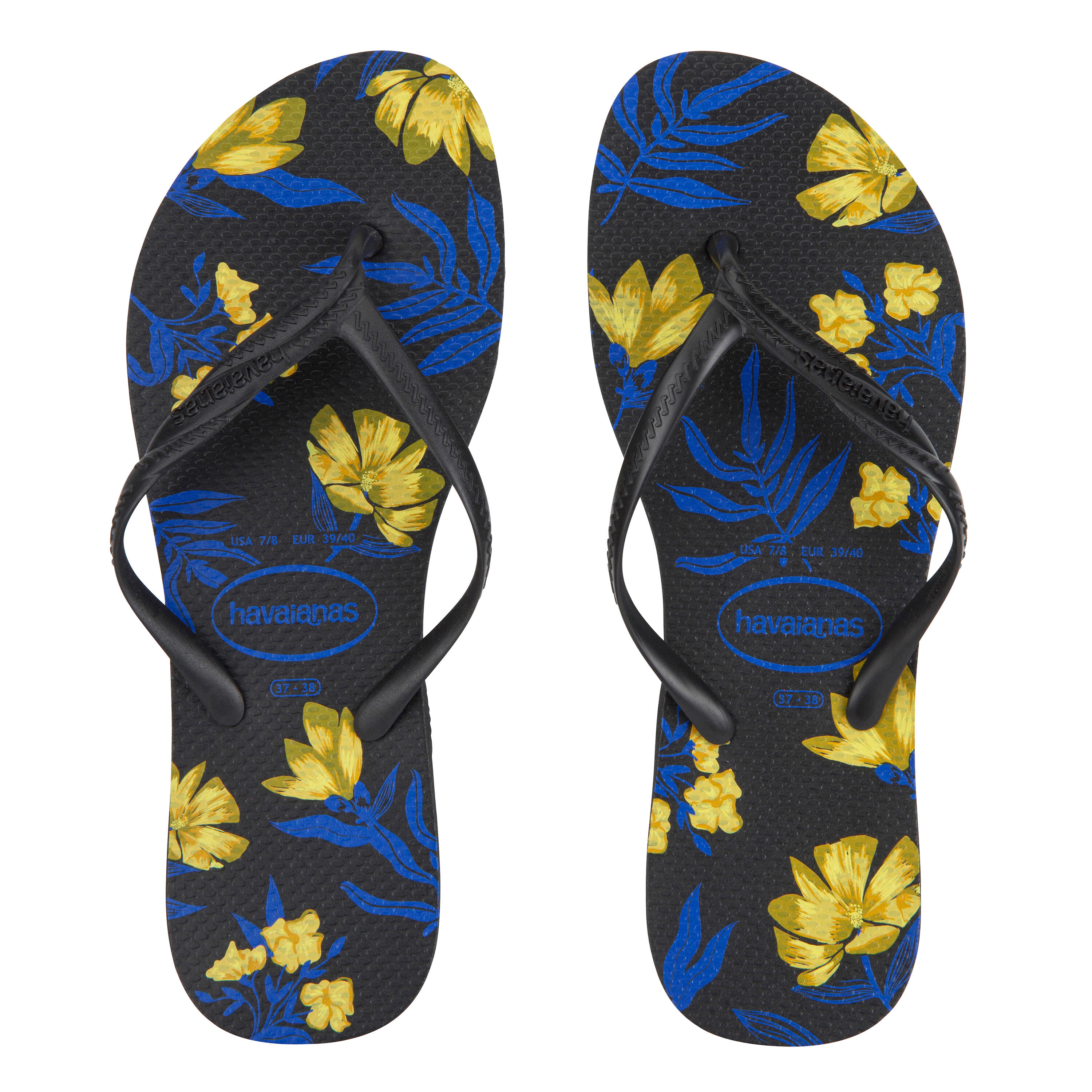 WOMEN'S FLIP-FLOPS HAVAIANAS Floral - Black ComCam 2/6