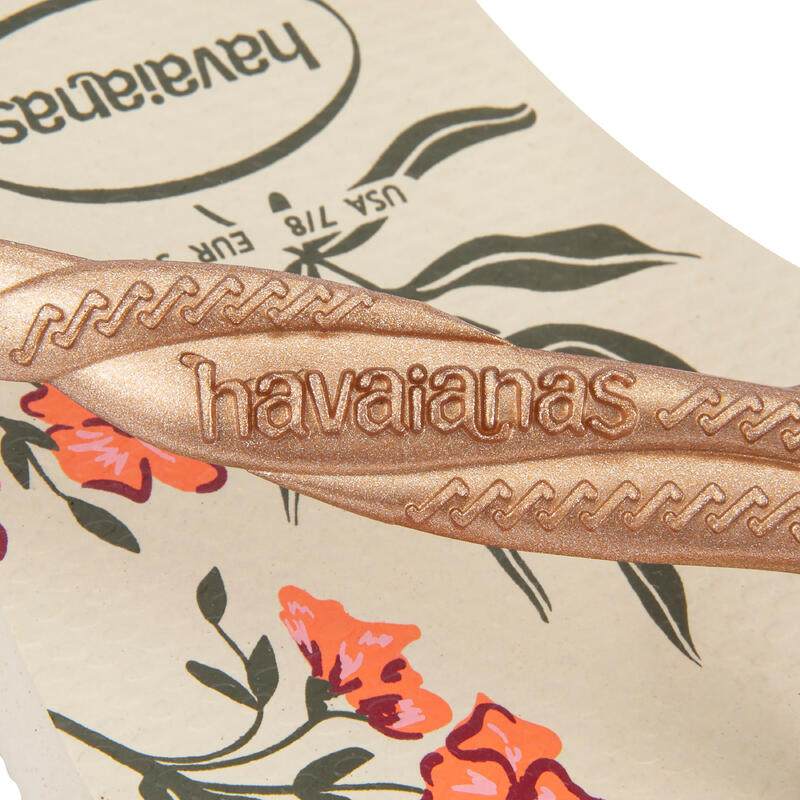 TONGS FEMME HAVAIANAS Floral Beige Opeco