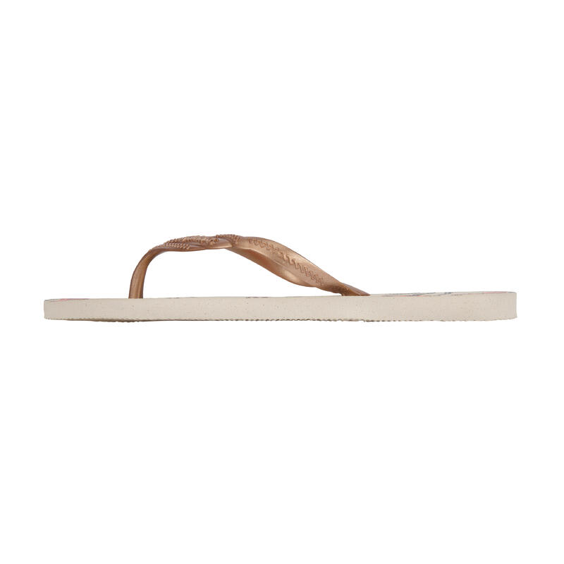 TONGS FEMME HAVAIANAS Floral Beige Opeco