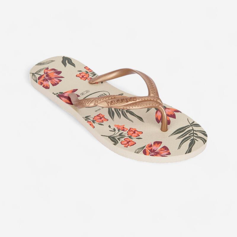 TONGS FEMME HAVAIANAS Floral Beige Opeco