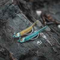 Sea fishing Texan anchovy shad lures COMBO ANCHO 70 6 g - AYU/ BLEU