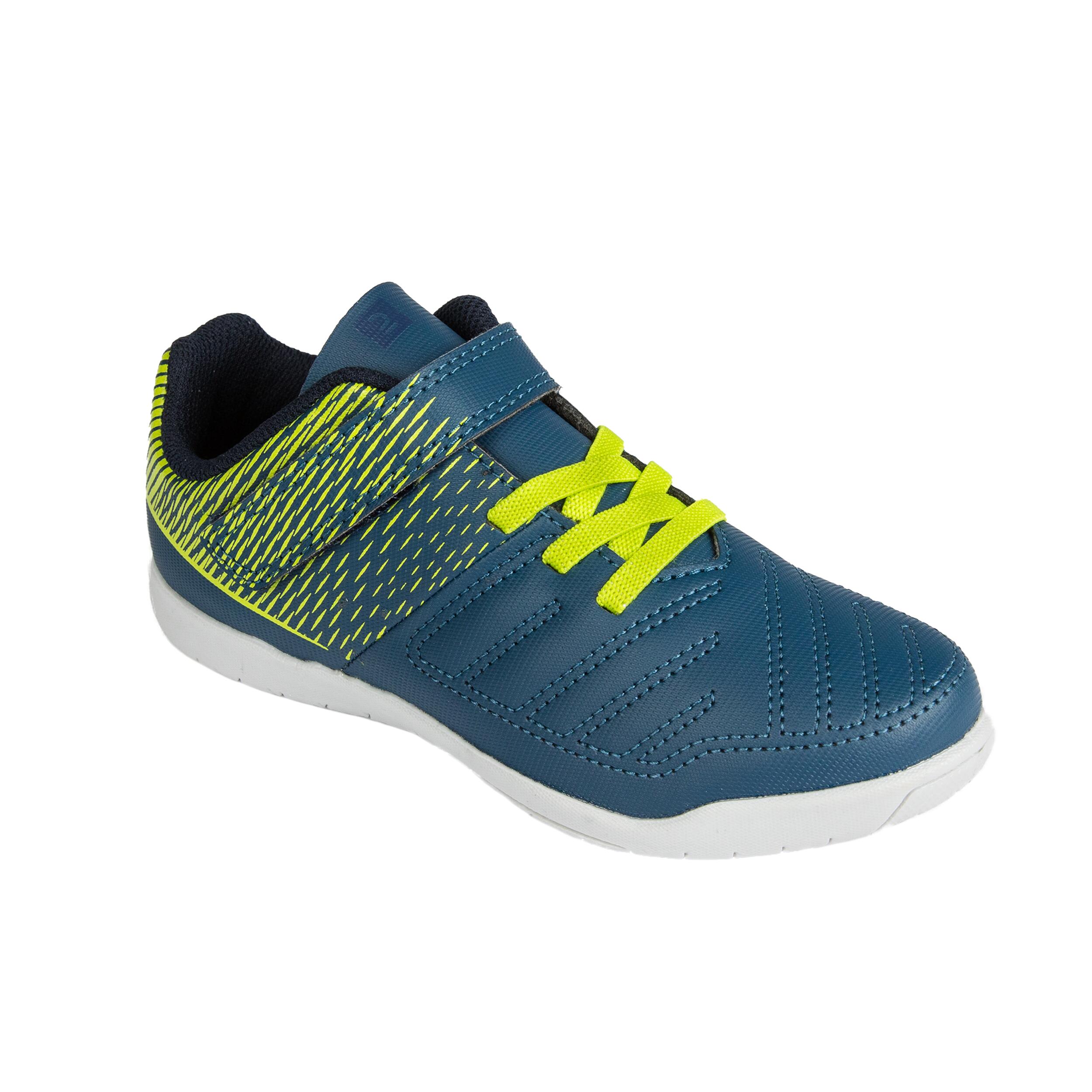 Kids' Futsal Shoes 100 - Blue/Green 1/12