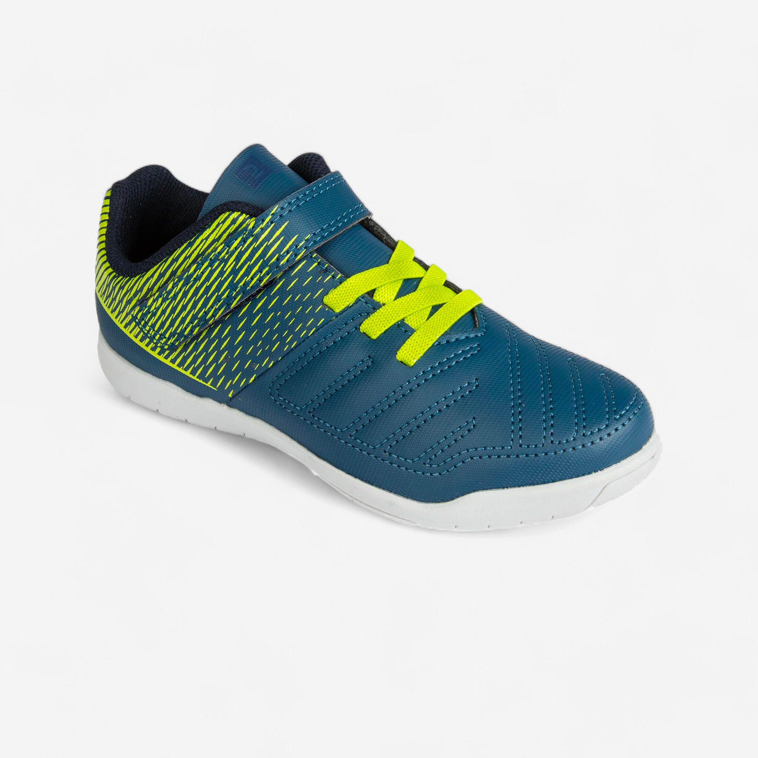Kipsta Kinder Fussball Hallenschuhe - Futsal 100 blau/grün