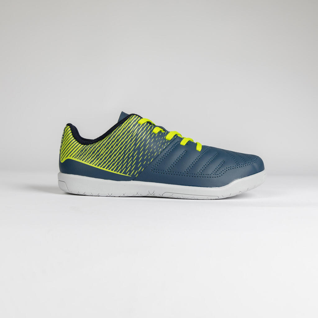 Kids' Futsal Shoes Futsal 100 - Blue/Green