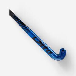 Hockeystick voor tieners Fibertec C20 20% carbon mid bow blauw/zwart