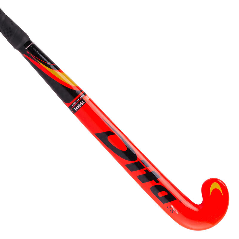 Veldhockeystick voor kinderen hout Megatec C15 rood