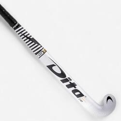 Stick de hockey adulte confirmé mid bow 60% carbone CompotecC60 blanc noir