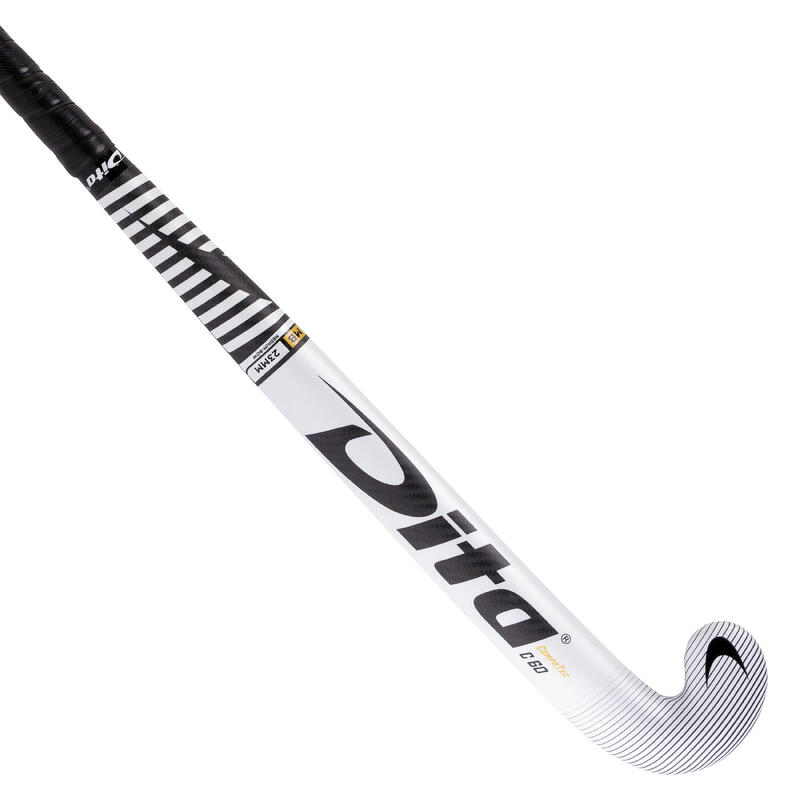 Cordelia Eeuwigdurend Stressvol Hockeystick voor gevorderde volwassenen Compotec C60 mid bow 60% carbon  wit/zwart | DITA | Decathlon.nl