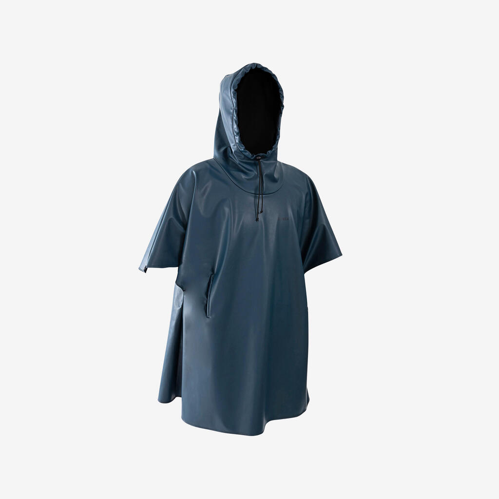 Αντιανεμικό πόντσο με fleece SCD - σκούρο μπλε