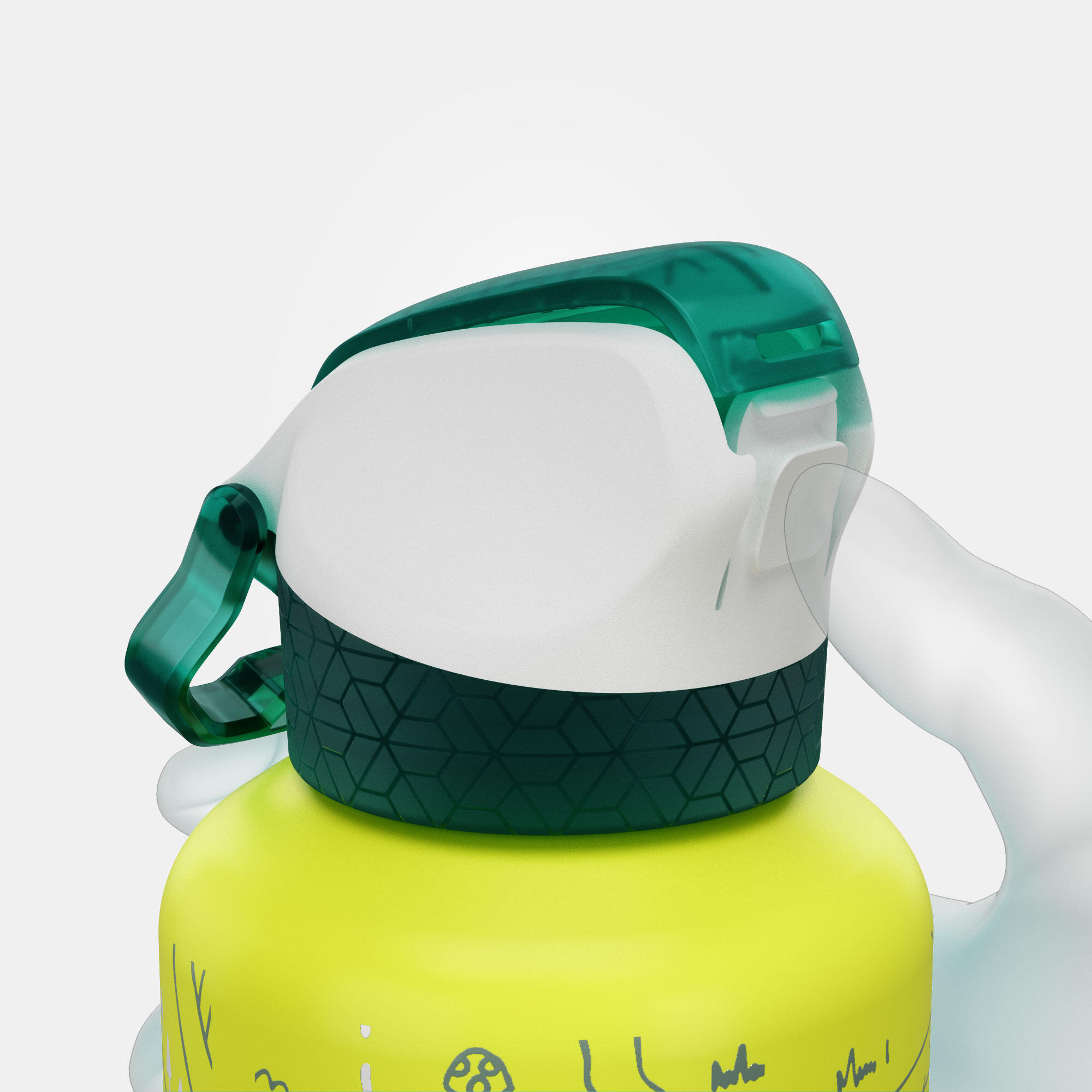 Kids’ Aluminum Water Bottle with Instant Cap 0.6 L, 500 - QUECHUA