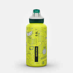 0.6 L aluminium flask with instant cap and pipette for hiking