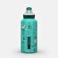 0.6 L aluminium flask with instant cap and pipette for hiking