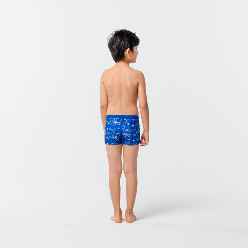 BOY'S SWIMSUIT - BOXER 100 PEP - NAVY SPACE