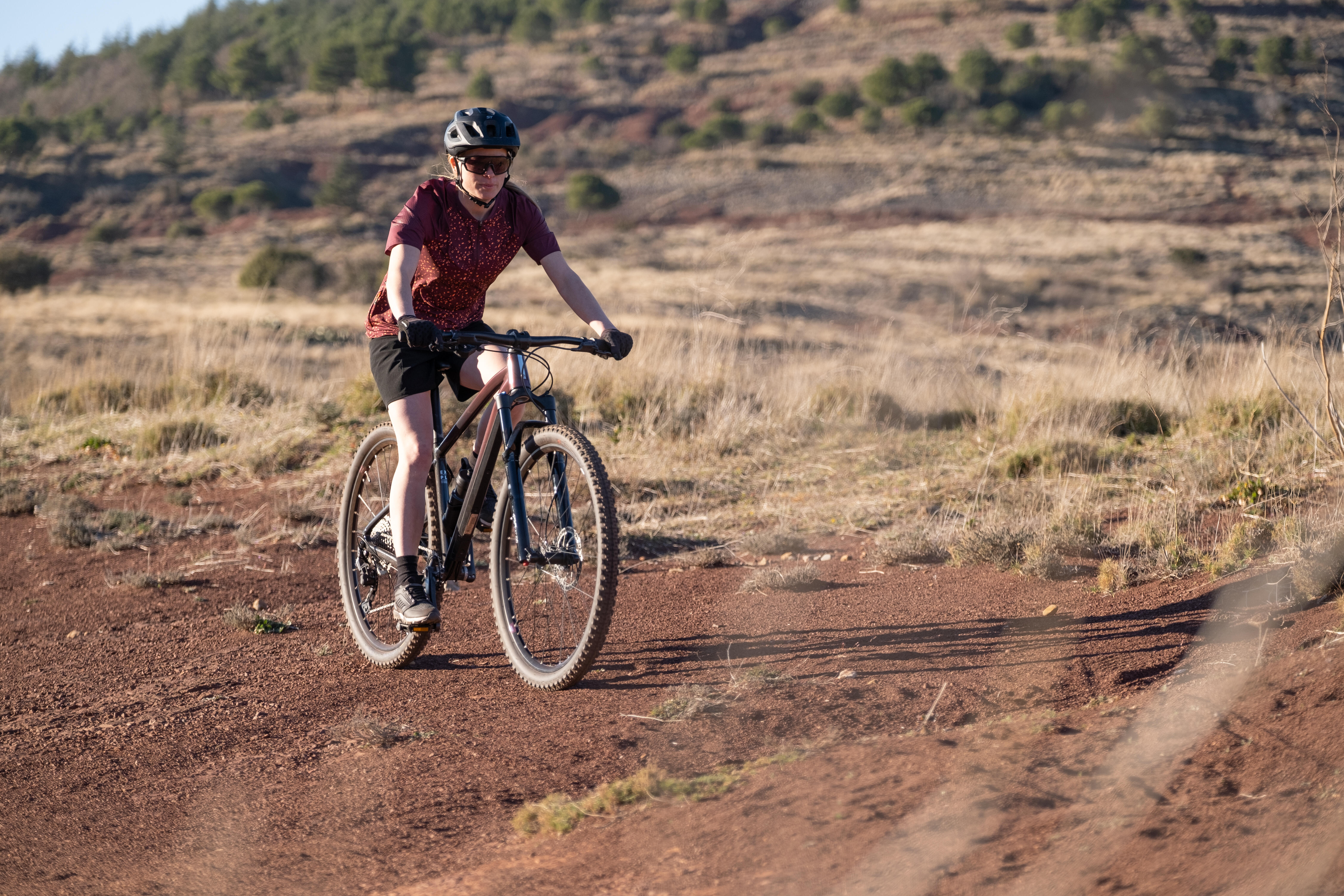 Short de vélo de montagne femme - EXPL 500 noir - ROCKRIDER