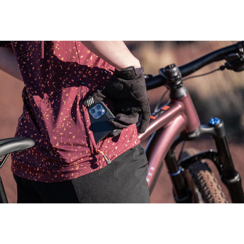 Maglia mtb donna EXPL 500 bordeaux