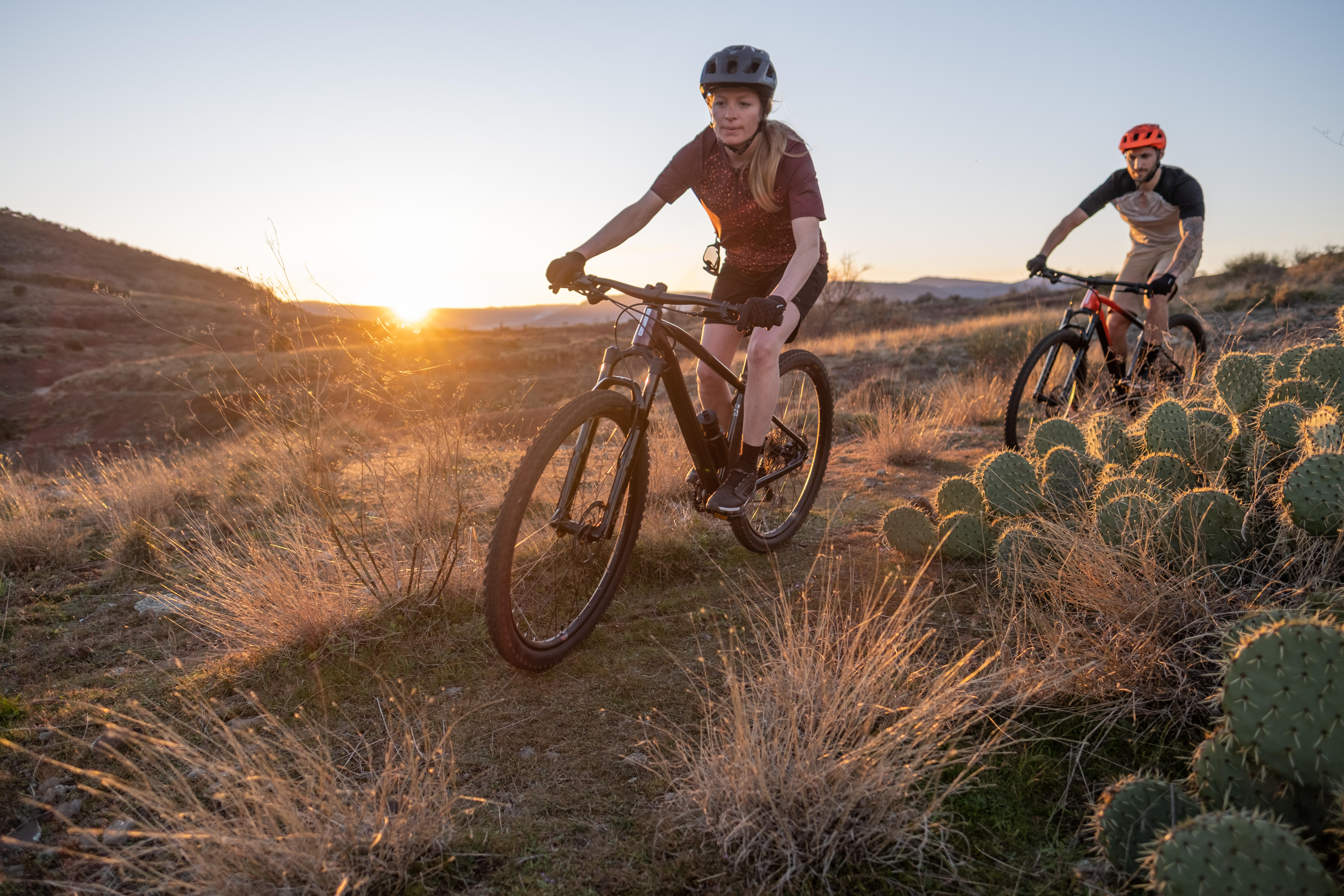 Women's Mountain Biking Jersey - EXPL 500 Burgundy - ROCKRIDER