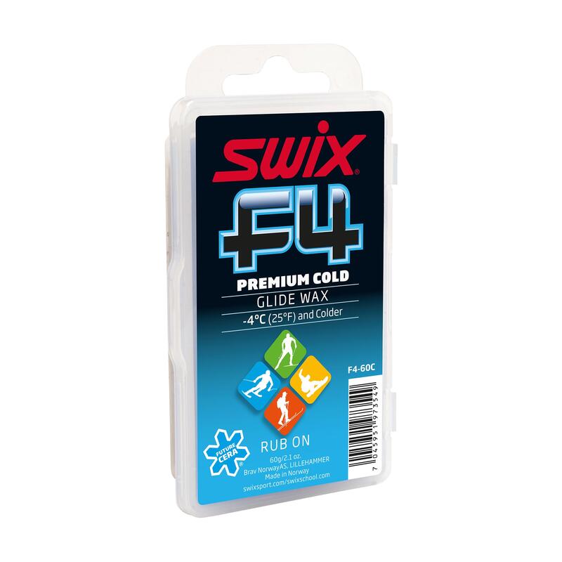 

Мазь скольжения Cold с пробкой. Swix F4 Premium Cold Glide Rub On, 60g, X8513379