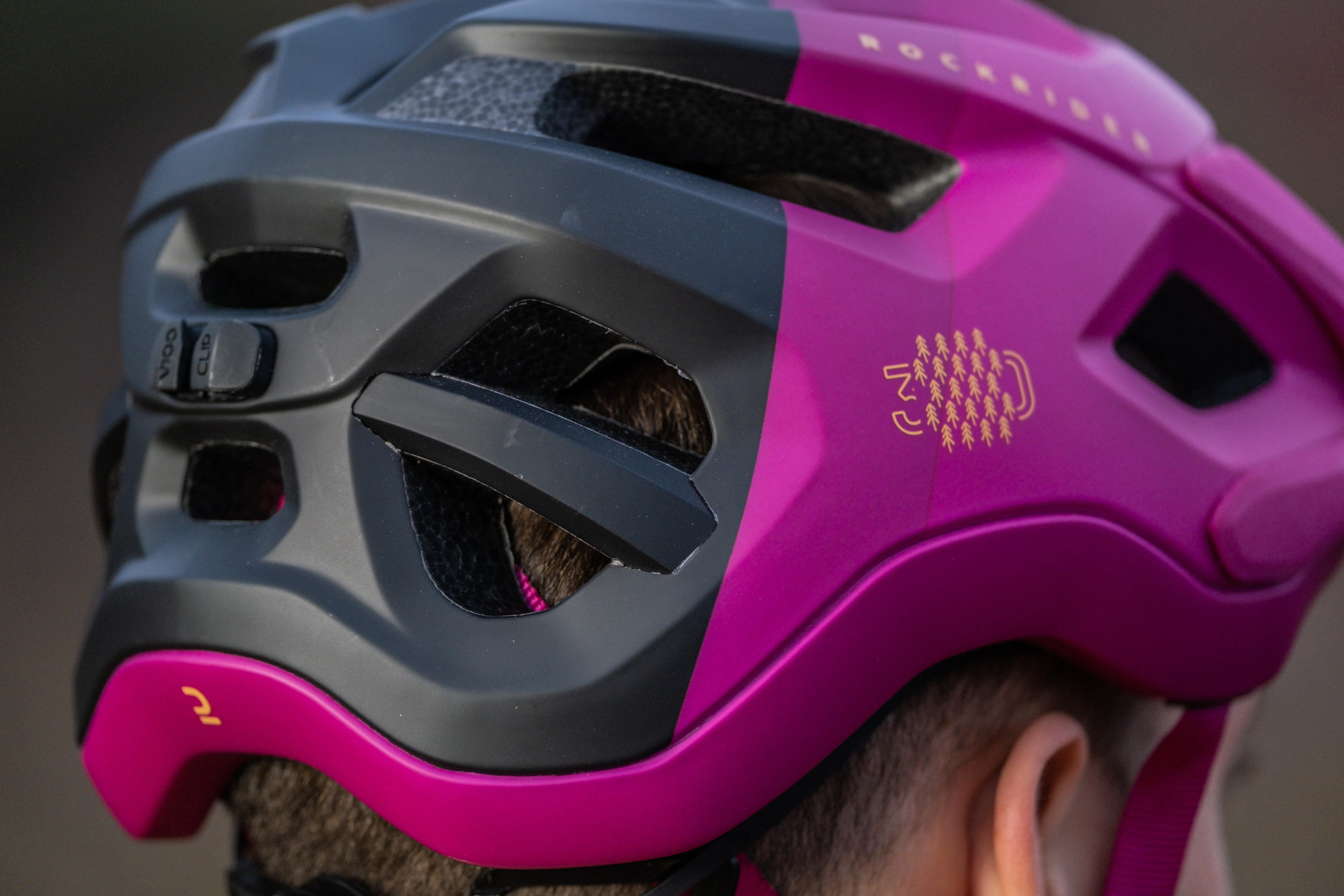 Mountain Bike Helmet ST 500 Violet Black Ltd