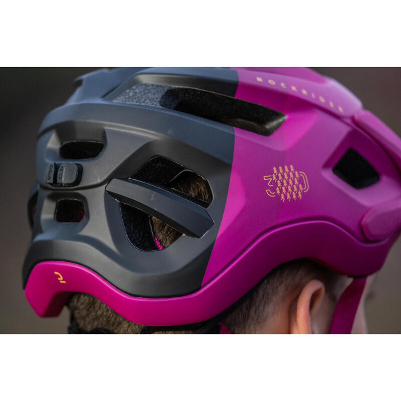 Casco bici mtb ST 500 lilla-nero