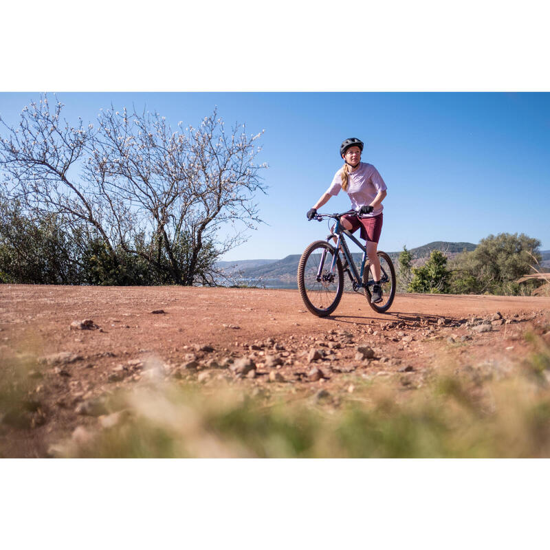 Women's Short-Sleeved Mountain Bike Jersey EXPL 500 - Lilac