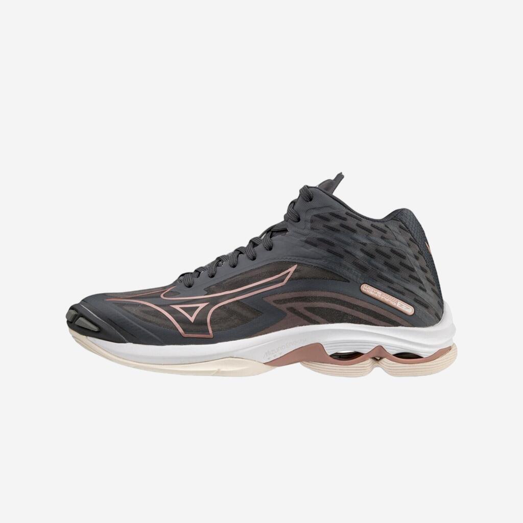 ΓΥΝΑΙΚΕΙΑ ΠΑΠΟΥΤΣΙΑ ΒΟΛΕΪ MIZUNO LIGHTNING Z7 MID  ΣΚΟΥΡΟ ΓΚΡΙ - ΡΟΖ