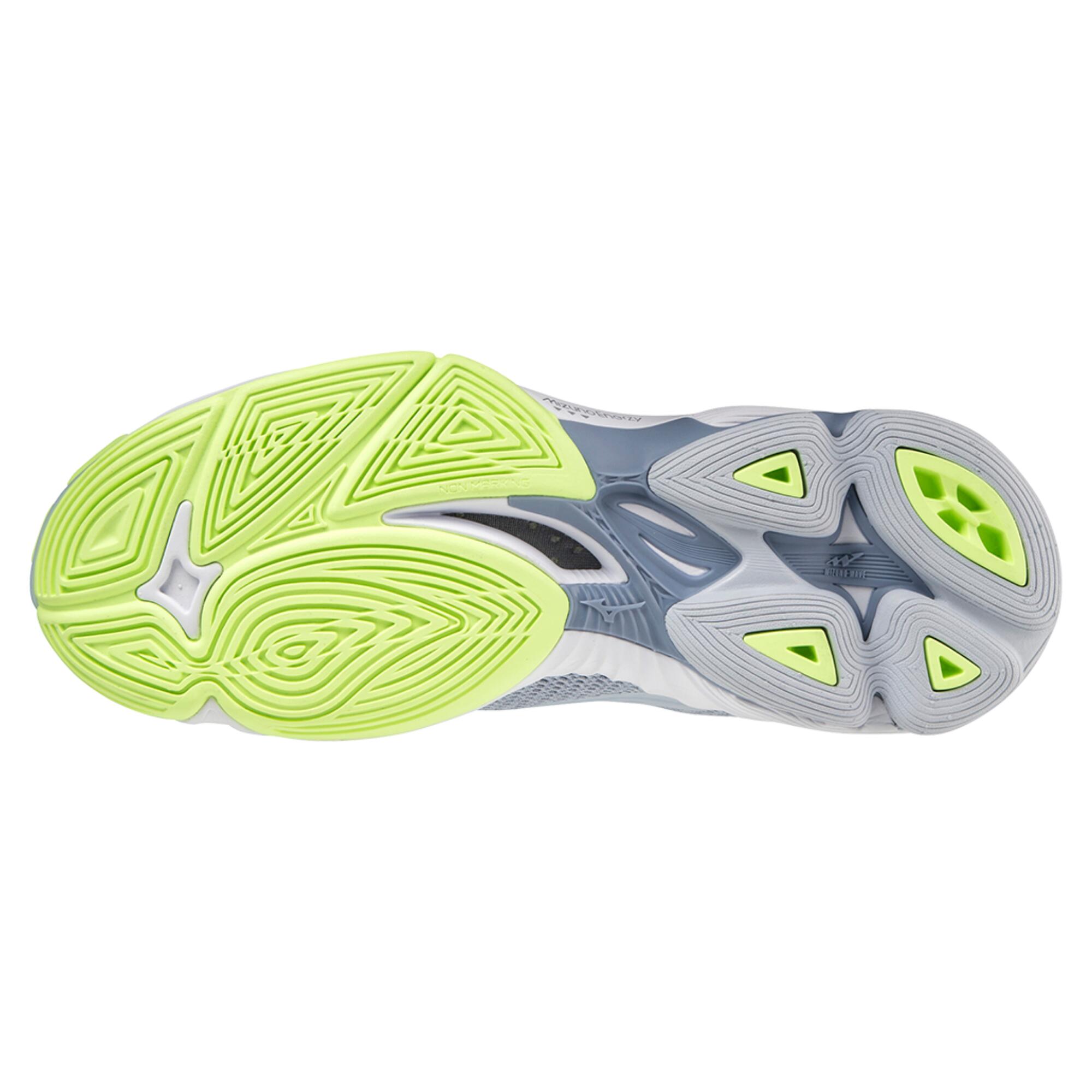 WOMEN'S VOLLEYBALL SHOES MIZUNO LIGHTNING Z7 LOW GREY - LIME 3/5