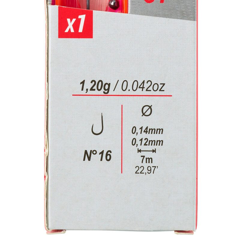 Zsebpeca, úszó: 1,2 g, horog: N°16 - PF-RL500 C1 