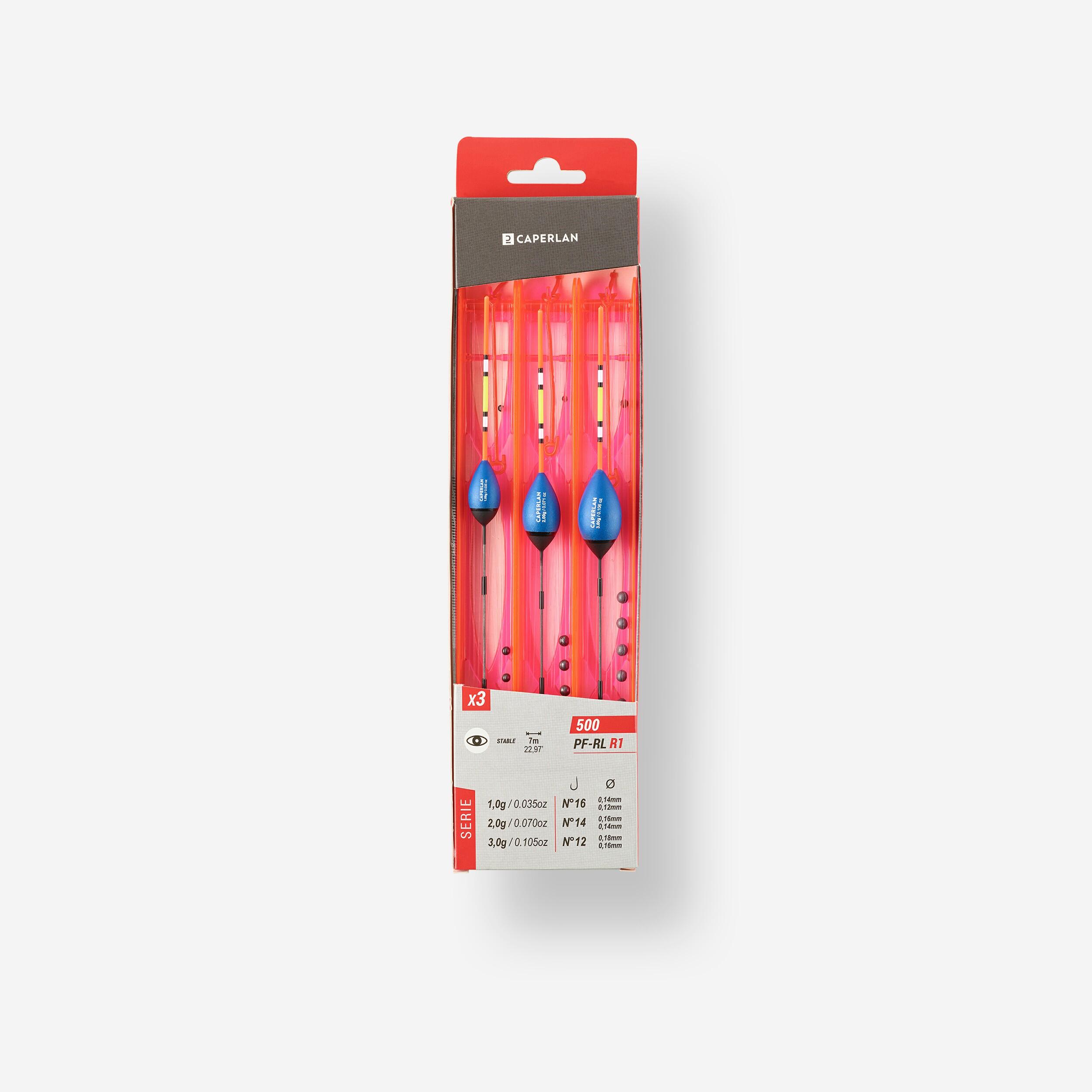 CAPERLAN SET VAN 3 VISTUIGJES VOOR RIVIERVISSEN PF-RL500 R1 1 g 2 g 3 g