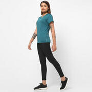 Women Polyester Basic Gym T-Shirt - Green