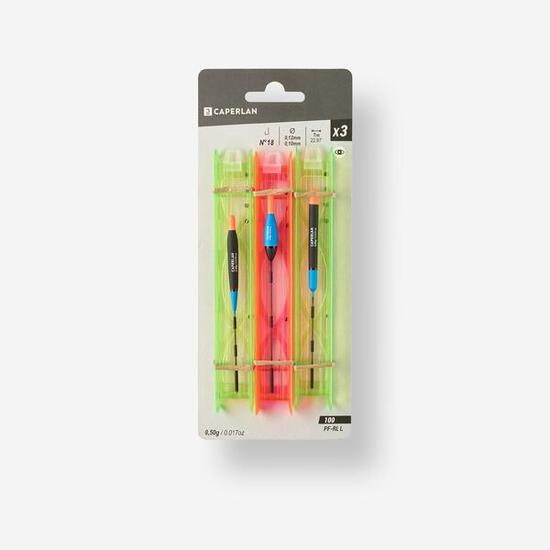 Lot de 3 lignes montees pf-rl100 l pour la peche au coup en etang