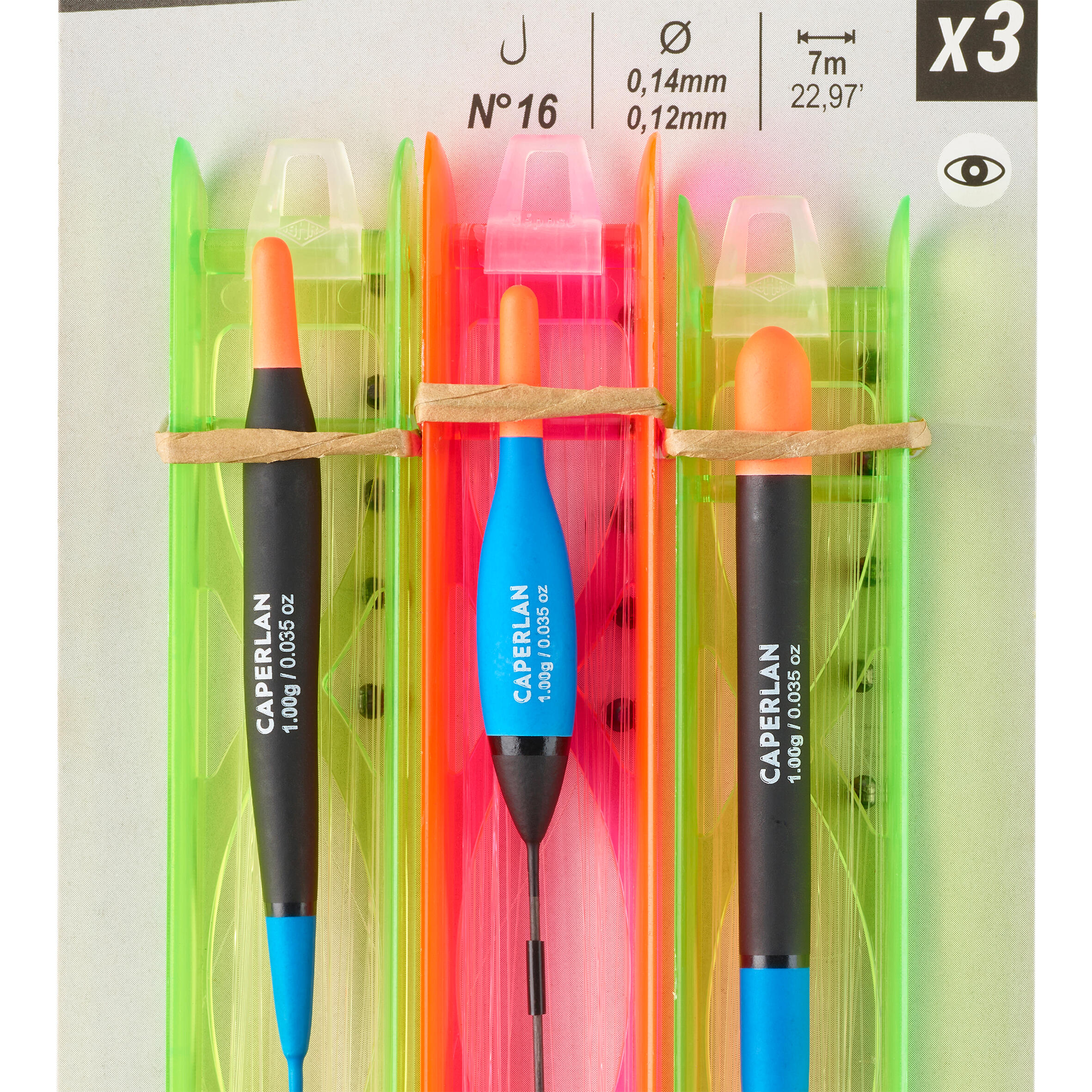 CAPERLAN Súprava 3 montáží PF-RL100 na lov na plávanú na kanáli bez · záber 3
