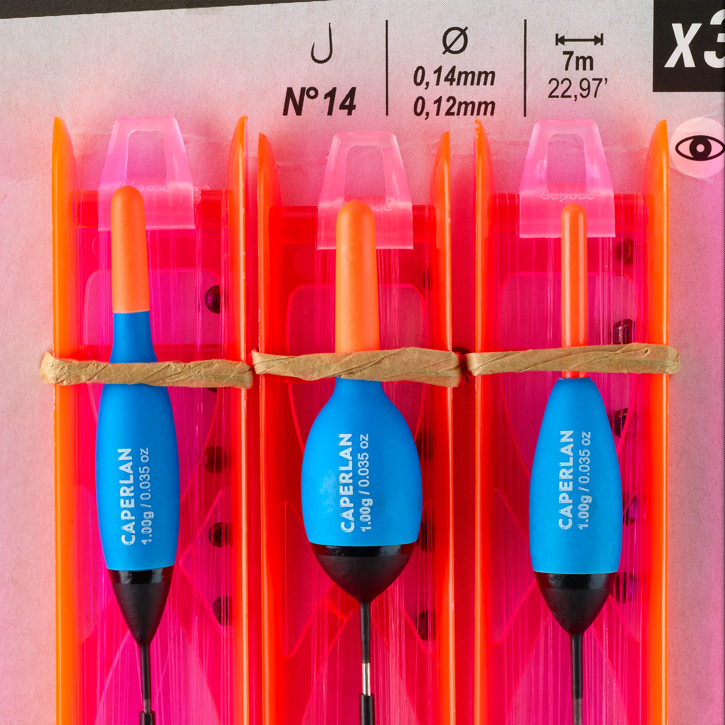Set van 3 vistuigjes voor witvissen rivier PF-RL100 2/3