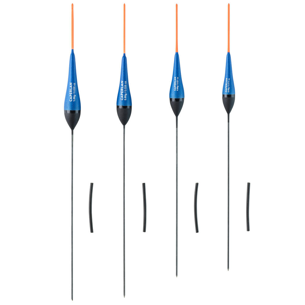 Komplekt 4 L2 ujukist paikseks kalapüügiks järvest PF-F500  0,4 g / 0,6 g / 0,8 g / 1 g