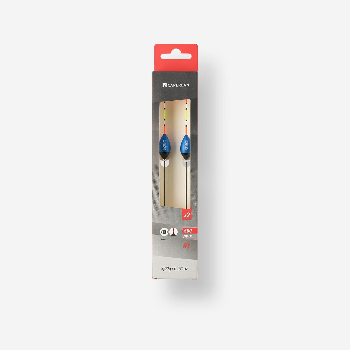 LOT DE 2 FLOTTEURS DE 2g POUR LA PECHE AU COUP EN RIVIERE PF-F500 R1