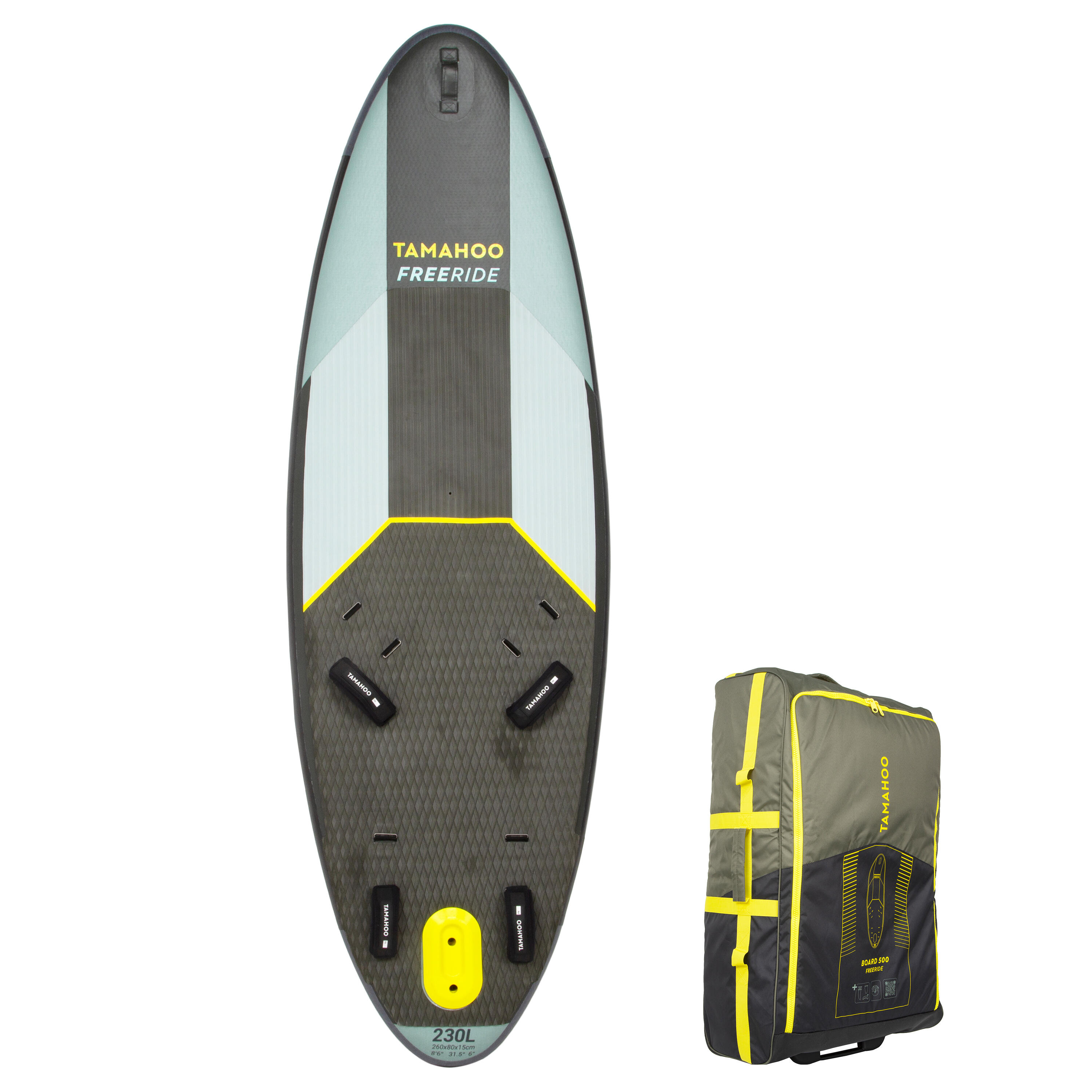 TAMAHOO INFLATABLE WINDSURFING BOARD FREE RIDE 500 - KHAKI